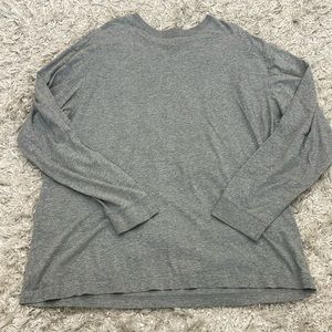 Men’s Gray Long Sleeve Cotton Tshirt - Size Large